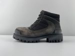 Balenciaga Combat Strike Round Toe Lace-Up Chunky Lug Sole Black Martin Boots